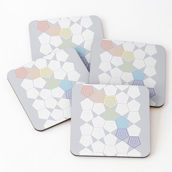 Item preview, Colour Pop Pentagons - Pastel Rainbow  designed and sold by LAEC-Shop.