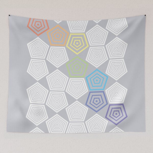 Item preview, Colour Pop Pentagons - Pastel Rainbow  designed and sold by LAEC-Shop.