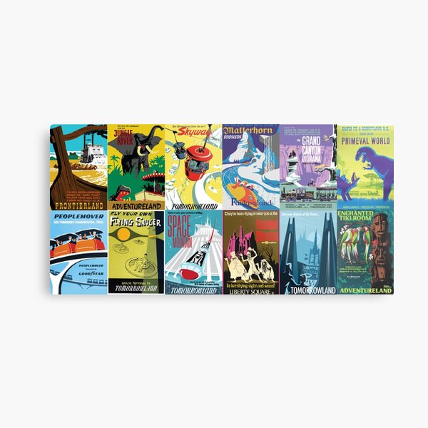 Vintage Ride Posters Metal Print