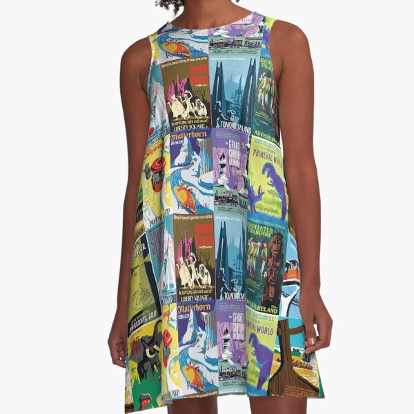 Vintage Ride Posters A-Line Dress