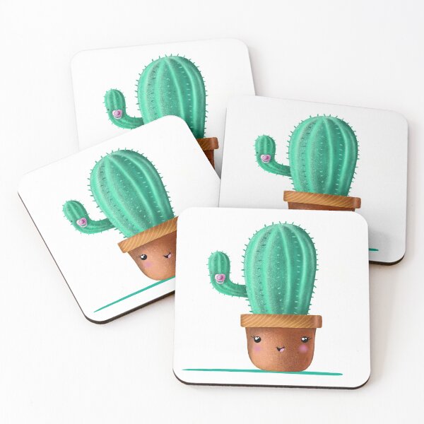 Item preview, Funny cactus cartoon designed and sold by Cat N' Doodles.