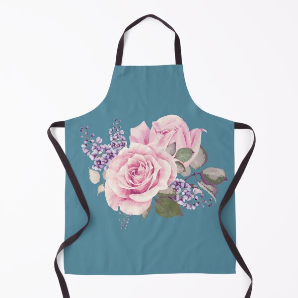 Item preview, Beautiful Vintage Pink Roses on Blue designed and sold by PinkRainbow.