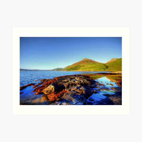 Mountain Scotland Father gift giclee print canvas blue wall art Loch na Keal Mull art Wanderlust gift Ben More Mull travel gift