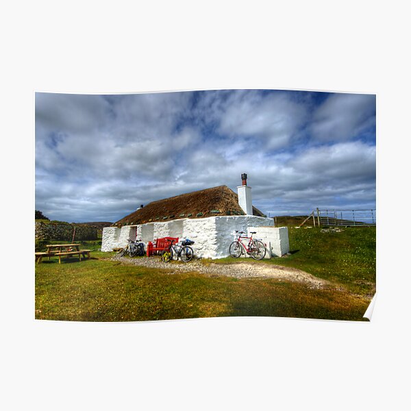 NORTH UIST CROFT HOUSE MALACLEIT WESTERN ISLES SCOTLAND MOUNTED PHOTO CARD