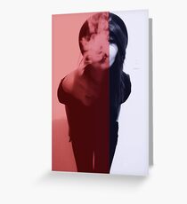 girl smoking art Greeting Card