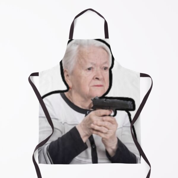Item preview, Old Woman with Gun Meme designed and sold by Kimberly Webb.