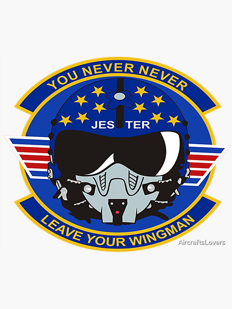 "Top Gun Jester" Sticker for Sale by AircraftsLovers Redbubble