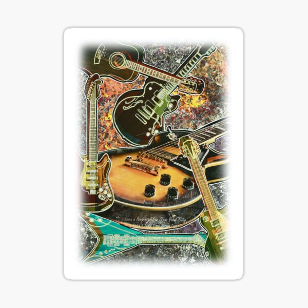 Play the Guitar! Sticker