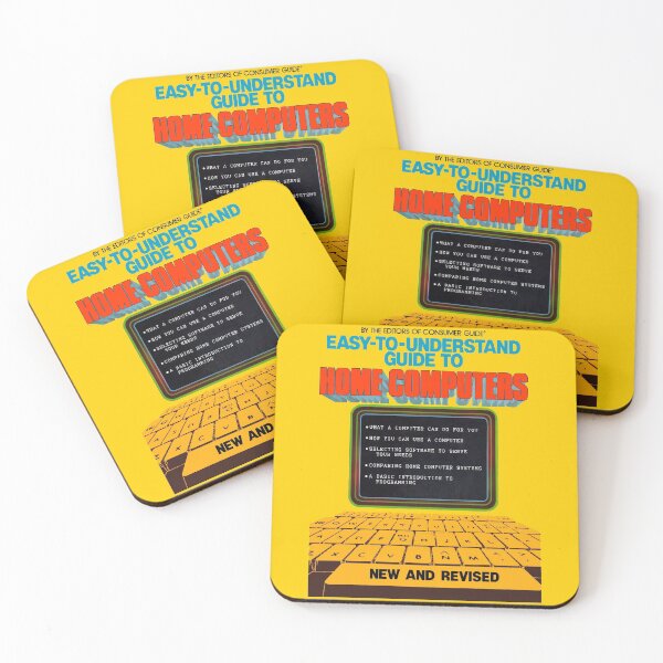 Item preview, EASY GUIDE TO HOME COMPUTERS - BOOK COVER designed and sold by ThrowbackAds.