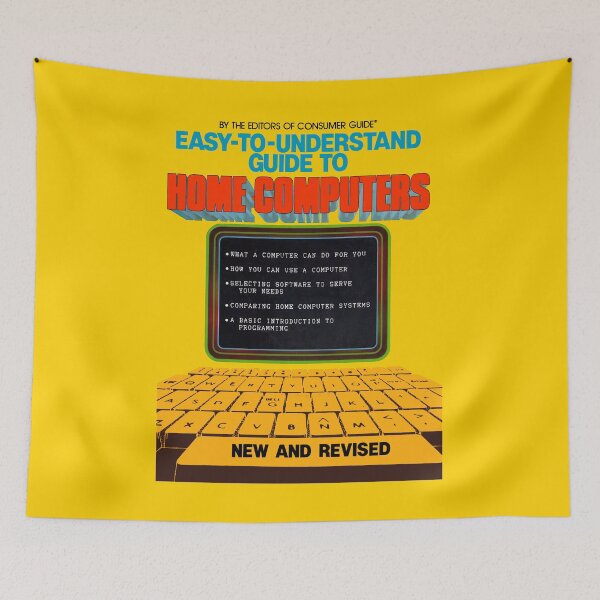 Item preview, EASY GUIDE TO HOME COMPUTERS - BOOK COVER designed and sold by ThrowbackAds.