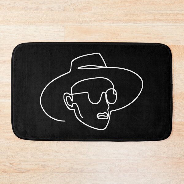 Item preview, Abstract Man Wearing Hat & Glasses - Line Drawing Black designed and sold by RLYGR8.