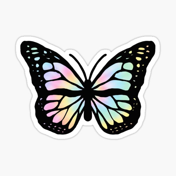 Butterfly Tie Dye Aesthetic Sticker