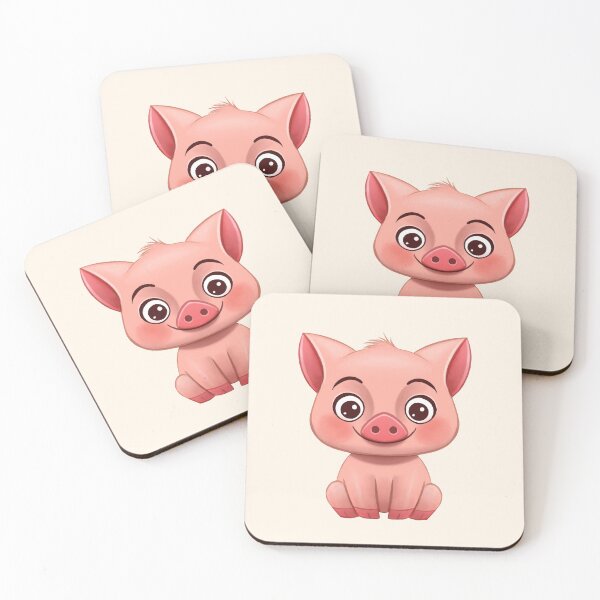 Item preview, Cute Pig Illustration designed and sold by basselelkadi.