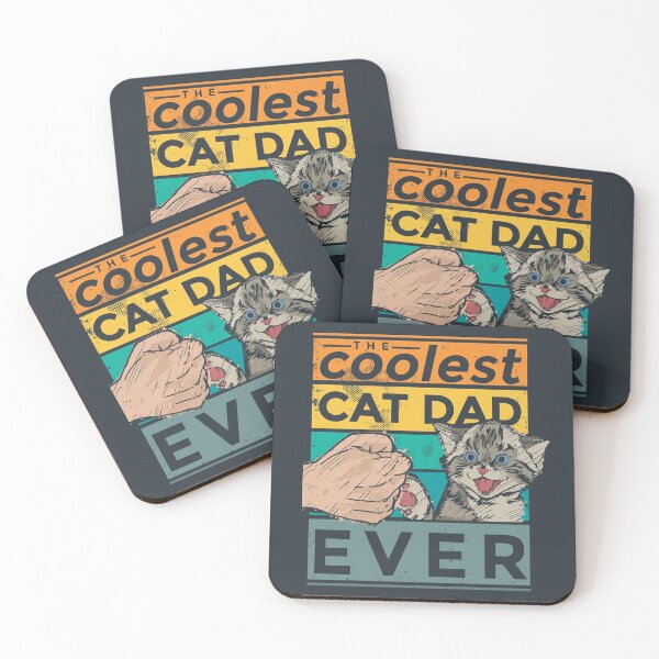 Item preview, The Coolest Cat Dad Ever Retro Design designed and sold by cutenfunny.