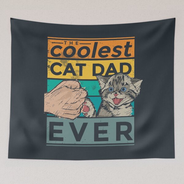 Item preview, The Coolest Cat Dad Ever Retro Design designed and sold by cutenfunny.