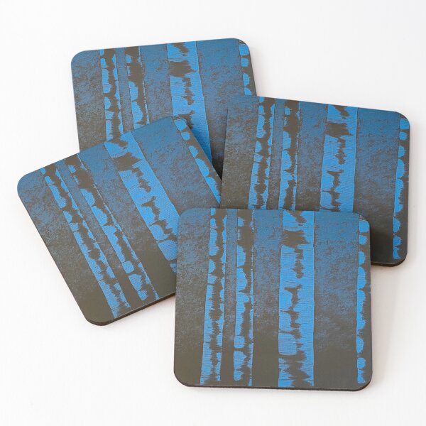 Item preview, Black and Blue Birch Trees with Blue Background  designed and sold by Jessie Mason.