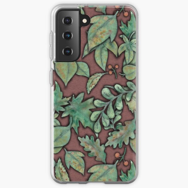Herbstlaub auf altrosa Grund Samsung Galaxy Flexible Hülle