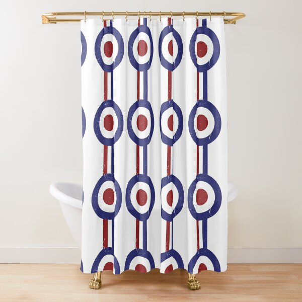 Mod Target Shower Curtains Redbubble