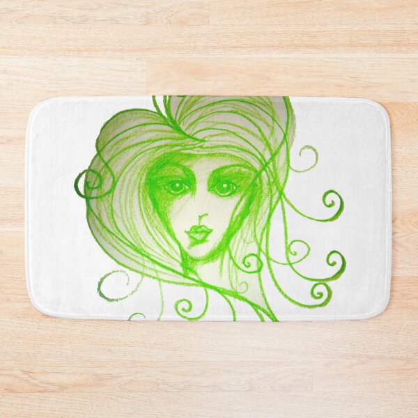 Item preview, Green Girl with Whispy Hair designed and sold by Nalinne Jones.