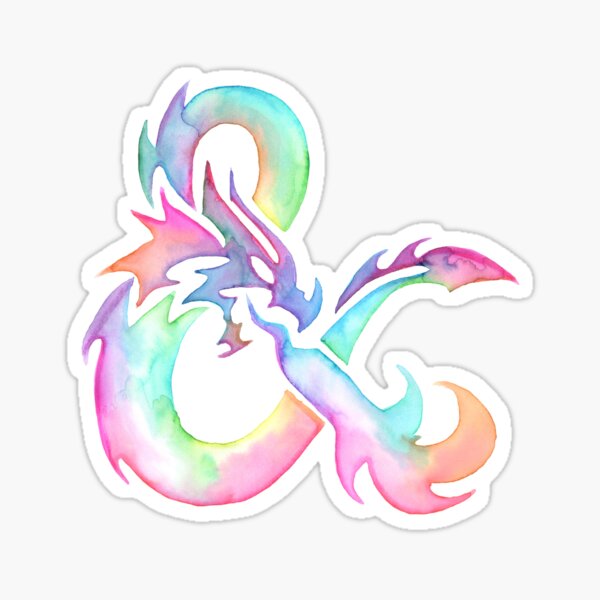 Item preview, Watercolor Ampersand Dragon designed and sold by RoxyTocin.