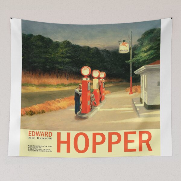 Item preview,  Edward Hopper - Gas - Minimalist Exhibition Art Poster designed and sold by Francisco Couto.
