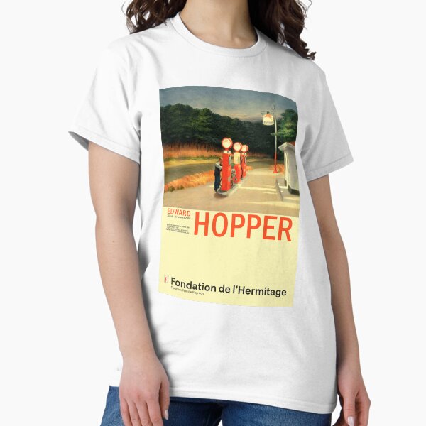 Vista previa del artículo con la obra « Póster Edward Hopper - Gas - Exposición de arte minimalista», diseñado y vendido por Francisco Couto.