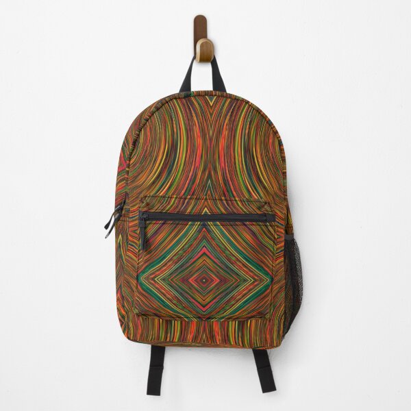 Item preview, Multi-colored motion warm dark vibrant colors spiral twirl patterns with rhomboid variable versions on Tshirt pillow and jigsaw psychedelic designs. designed and sold by shelfpublisher.