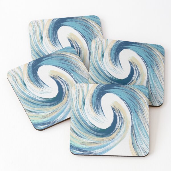 Item preview, Wave Tropical blue swirls designed and sold by HeadOverEasel.