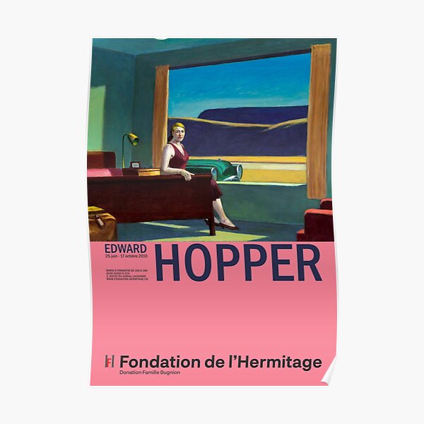 Edward Hopper - Western Motel - Minimalist Exhibition Art Poster Poster