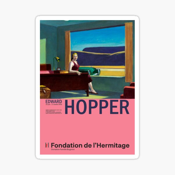 Vista previa del artículo con la obra «Póster de exposición minimalista de Edward Hopper - Western Motel», diseñado y vendido por Francisco Couto.