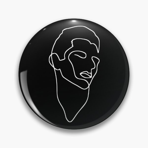 Item preview, Abstract Male Model - Line Drawing - Portrait Graphic Black designed and sold by RLYGR8.