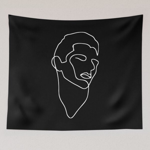 Item preview, Abstract Male Model - Line Drawing - Portrait Graphic Black designed and sold by RLYGR8.