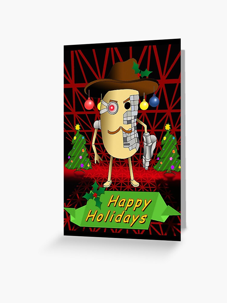 Mr P Piggy Roblox Christmas Greeting Card By Freedomcrew Redbubble - roblox free christmas clothes