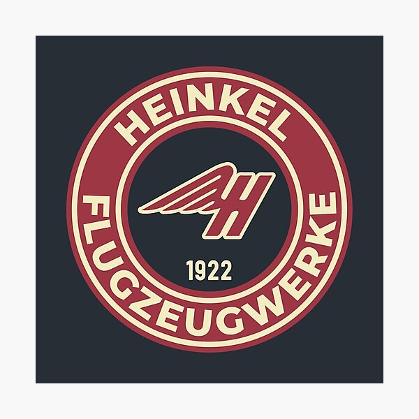 Heinkel Flugzeugwerke Round Logo Photographic Print By Mongolife Redbubble