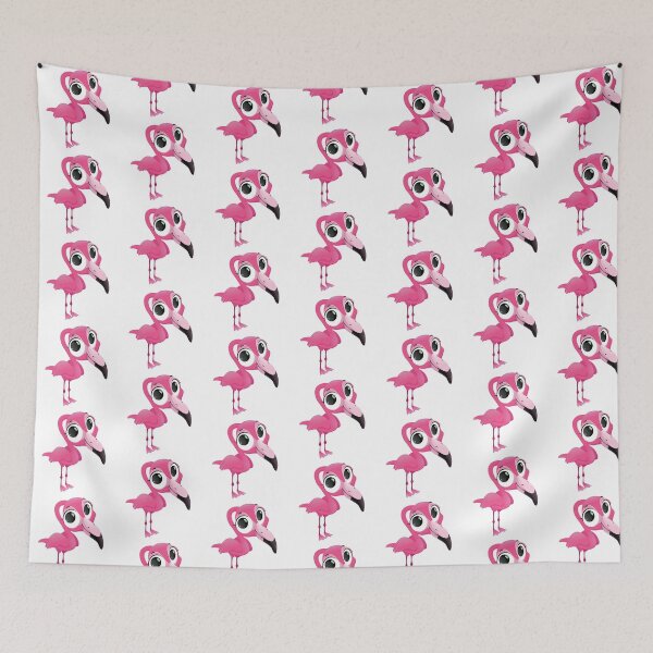 Item preview, pink flamingo illustration, Those Funny Flamingos Cartoon, flamingo designed and sold by Halalolo.