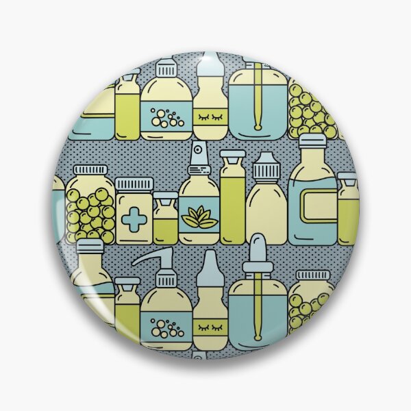 Item preview, Green pharmacy bottles pattern designed and sold by Eenig.