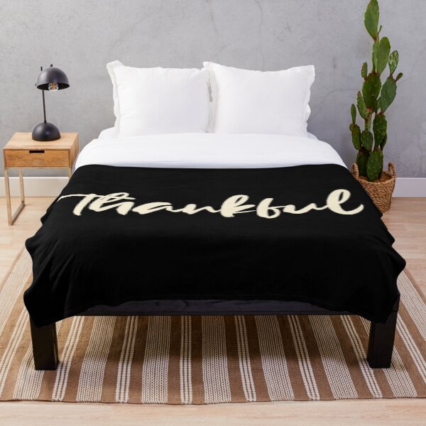 Item preview, Thankful - Black and Cream designed and sold by Aryeh Studio.
