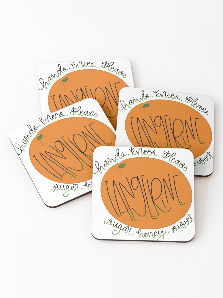 Glass Animals Tangerine Lyrics Coasters Set Of 4 By Sophiescomet Redbubble