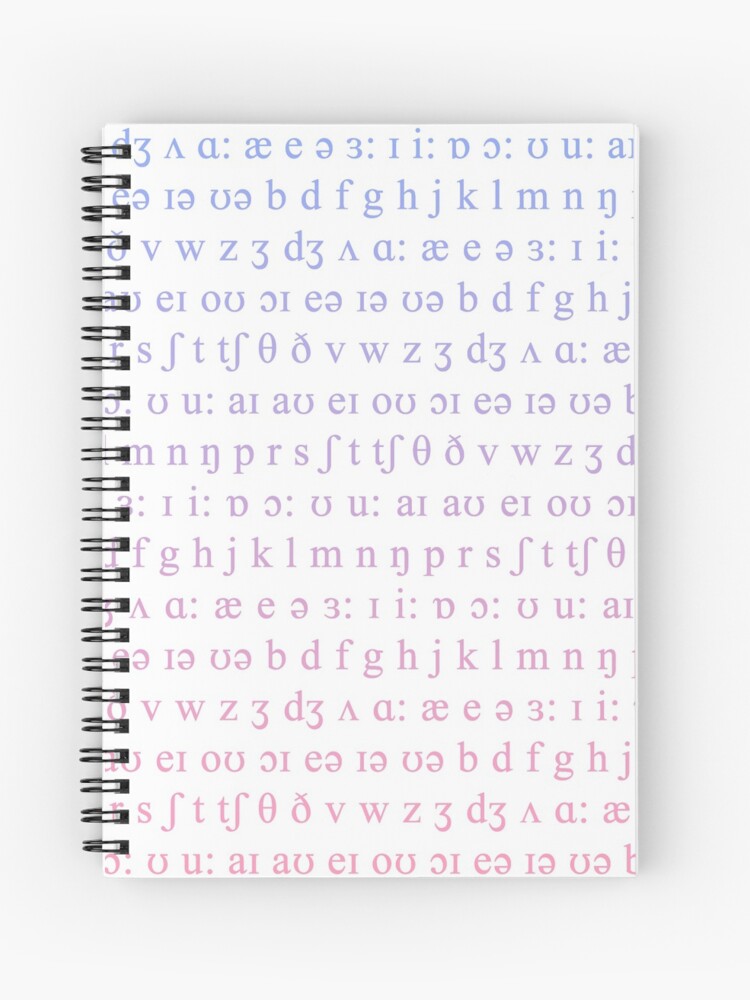 Ipa Symbols Spiral Notebook By Mightyschwa Redbubble