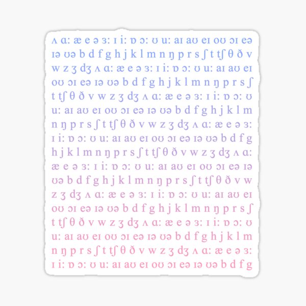 IPA Symbols Sticker