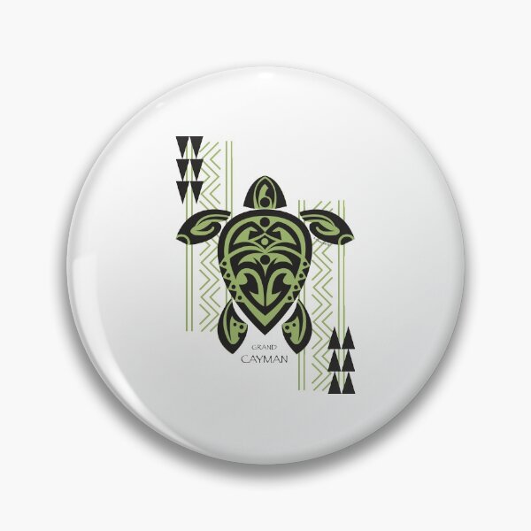 Item preview, Black & Green Tribal Turtle Tattoo Warrior / Grand Cayman designed and sold by srwdesign.
