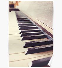 Vintage piano Poster