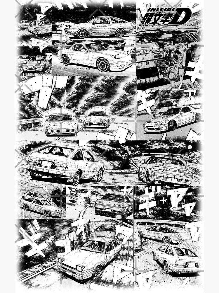 Initial D Manga Poster for Sale by GeeknGo