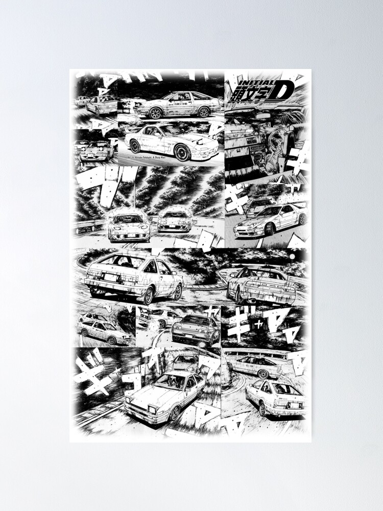 Initial D Manga Poster for Sale by GeeknGo