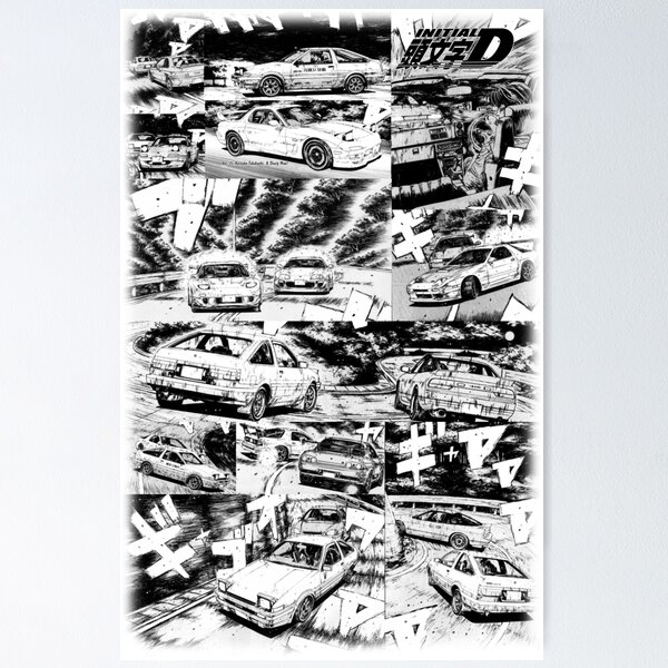 Initial D Manga Poster for Sale by GeeknGo