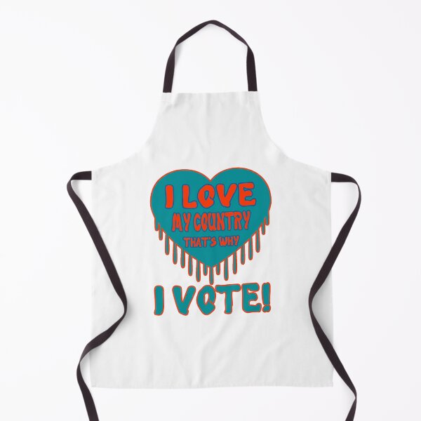 Item preview, “I LOVE MY COUNTRY THAT’S WHY I VOTE!”, Miami Aqua & Orange designed and sold by Joanenices.