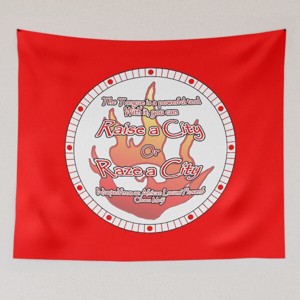 Item preview, Odu Proverbs: Obara Meiji- The Tongue is Fire (Red) designed and sold by foxandtigersden.