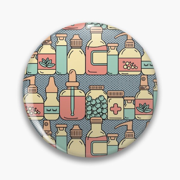 Item preview, Red pharmacy bottles pattern designed and sold by Eenig.
