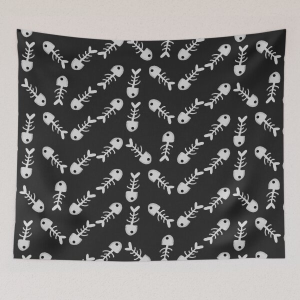 Item preview, Cute and Spooky Fishbone Pattern Design designed and sold by Neroaida.