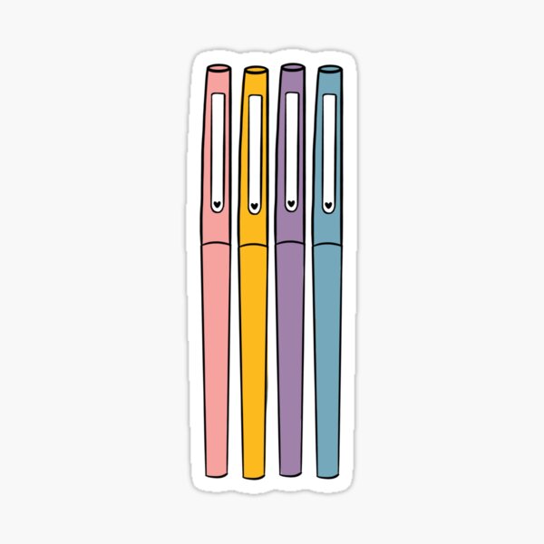 Flair Pens - A Girl's Best-friend Sticker for Sale by Allie Tucker